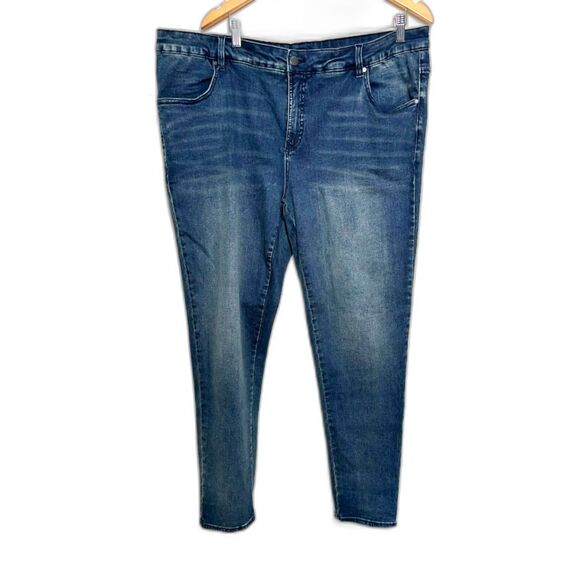 Universal Standard Jeans Women's Size 22L Blue Denim Stretch Mid Rise Skinny NWT - Picture 1 of 5